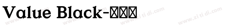 Value Black字体转换
